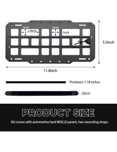 Panel Rígido MOLLE para Auto Yourkar - Organizador Visera Solar 2