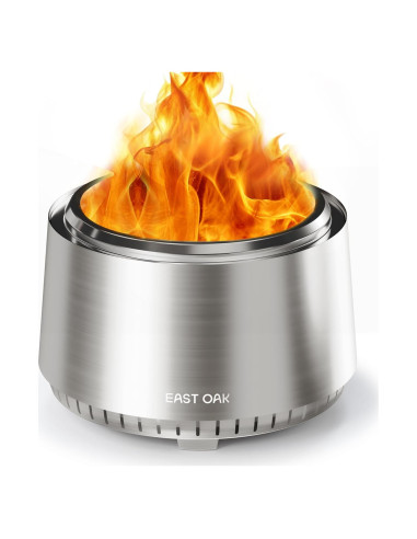 Hoguera Sin Humo EAST OAK Fuoco 54 cm Acero Inoxidable