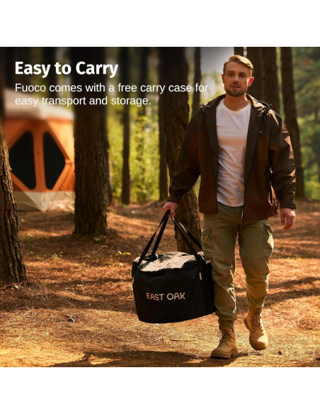 Hoguera Sin Humo EAST OAK Fuoco 54 cm Acero Inoxidable