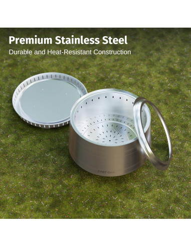 Hoguera Sin Humo EAST OAK Fuoco 54 cm Acero Inoxidable