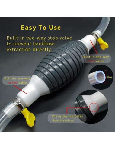Bomba Manual de Sifón KERUI.1ST 2.99m para Gasolina y Líquidos