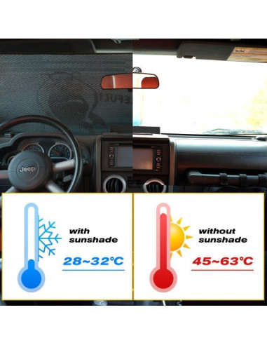 Protector Solar Plegable MusixiA para Parabrisas Jeep Wrangler