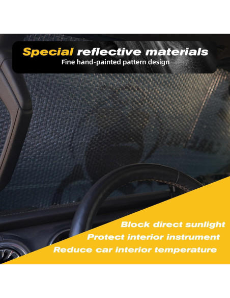 Protector Solar Plegable MusixiA para Parabrisas Jeep Wrangler