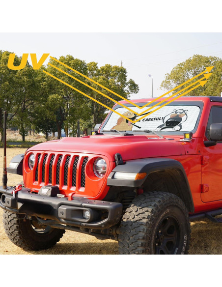 Protector Solar Plegable MusixiA para Parabrisas Jeep Wrangler