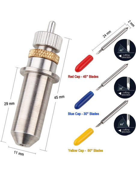 15 Cuchillas de Cortador de Vinilo ADVcer 30/45/60 Grados