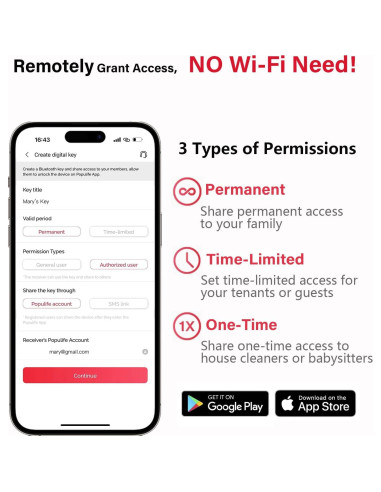 Caja de Llave Inteligente Populife K2 Bluetooth Resistente al Agua