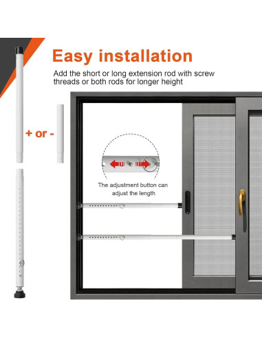 Barra de Seguridad Ajustable JAOTREL para Puertas y Ventanas
