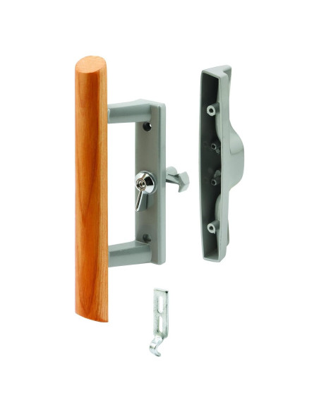 Manija de Puerta Corredera Prime-Line C 1018 Gris con Madera