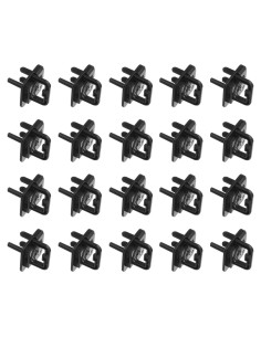 Cubiertas de Enchufe MECCANIXITY 20 Piezas Negro ABS