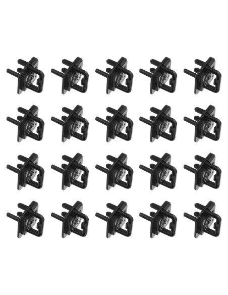 Cubiertas de Enchufe MECCANIXITY 20 Piezas Negro ABS