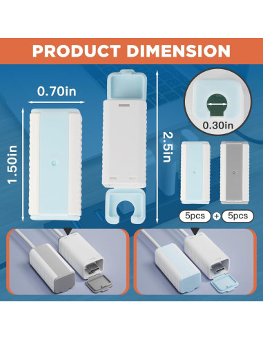 10 Pcs Cubiertas de Cargador USB Foycow a Prueba de Niños