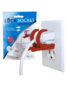 Bloqueo de Enchufe Ajustable Lock Socket Rojo - Seguridad para Niños