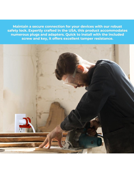 Bloqueo de Enchufe Ajustable Lock Socket Rojo - Seguridad para Niños