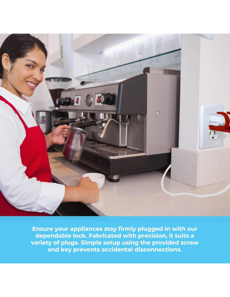 Bloqueo de Enchufe Ajustable Lock Socket Rojo - Seguridad para Niños