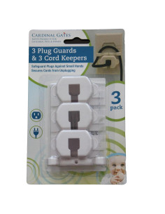 Guardia de Enchufe y Sujetador de Cables Cardinal Gates, Blanco