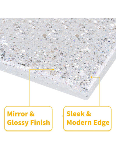 Cubierta de Placa de Pared YNQIZKI Plateada Brillante 13x8 cm