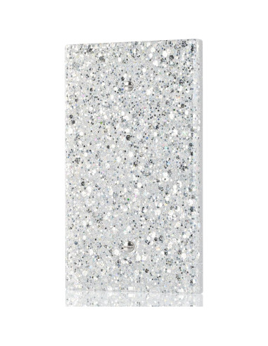 Cubierta de Placa de Pared YNQIZKI Plateada Brillante 13x8 cm