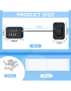 Cerraduras para Refrigerador Zhengmy 4 Pcs Combinación Seguridad 2