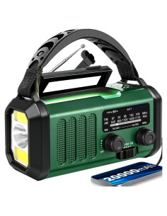 Radio Meteorológica de Emergencia Juvihuxy 20000mAh Verde