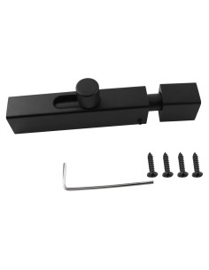 Pasador de Cerradura LQ Industrial 76mm Aluminio Negro