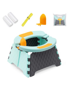 Inodoro Portátil para Bebés YUNHECAM Plegable con 60 Bolsas