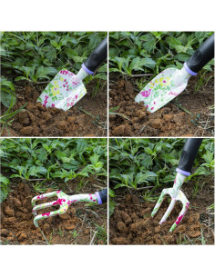 Juego de Jardinería JUMPHIGH 10 Piezas con Guantes y Bolsa 2