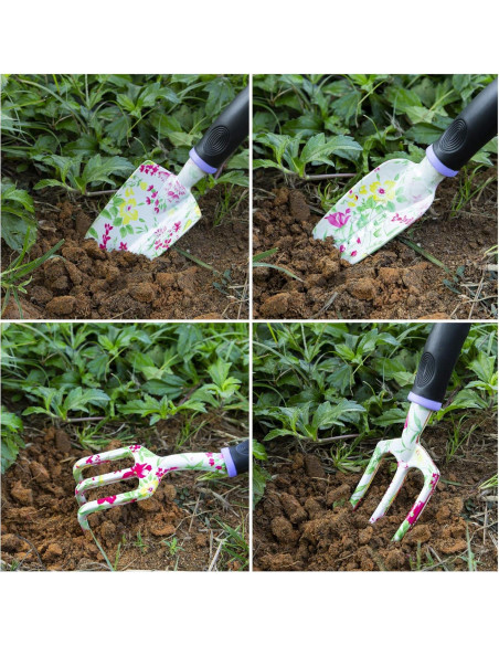 Juego de Jardinería JUMPHIGH 10 Piezas con Guantes y Bolsa