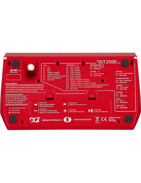 Reloj de Ajedrez Digital DGT 2500 FIDE - Rojo