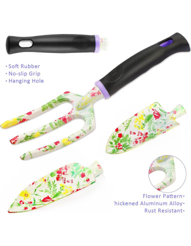 Juego de Jardinería JUMPHIGH 10 Piezas con Guantes y Bolsa