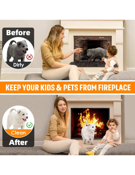 Cubierta Magnética para Chimenea CADARA 83.82x73.66 cm Ahorra Energía