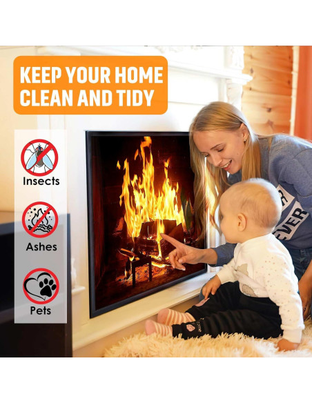 Cubierta Magnética para Chimenea CADARA 83.82x73.66 cm Ahorra Energía