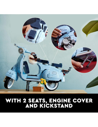 LEGO Vespa 125 Modelo Construcción 1106 Piezas Azul