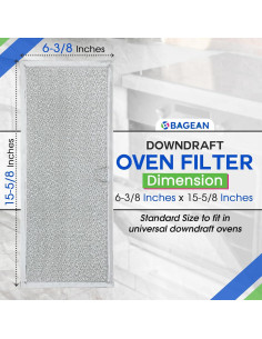 Filtro de Campana Downdraft Bagean 71002111 Paquete de 2 2