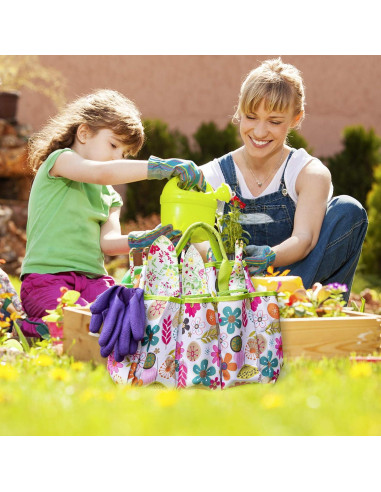 Juego de Jardinería JUMPHIGH 10 Piezas con Guantes y Bolsa