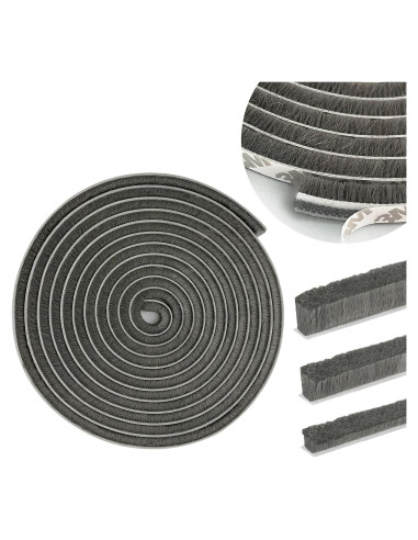 Cepillo de Sellado YIENFBEV 10m Fieltro Autoadhesivo Gris