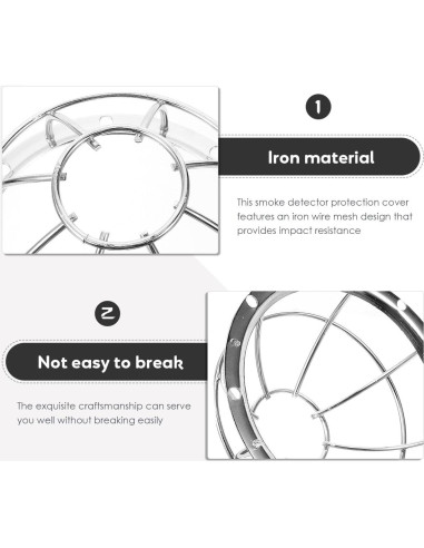 Cubierta Protectora para Detector de Humo Hemobllo 4 Pcs