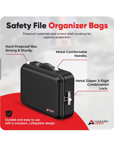 Bolsa de Documentos a Prueba de Fuego HAZARD HERO 12 Capas
