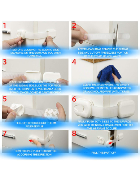 Bloques de Seguridad Goodv para Gabinetes Infantiles - 10 Piezas