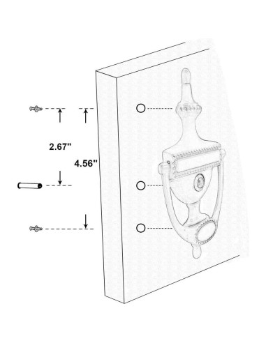 Agujero de puerta bronce QCAA tipo cuerda 18.7 cm con visor 160