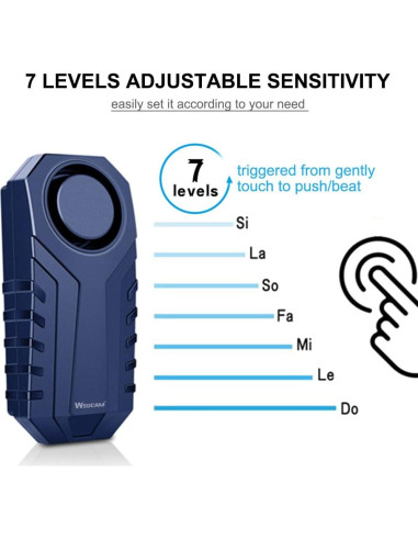 Alarma Antirrobo Inalámbrica WSDCAM 113dB para Bicicleta