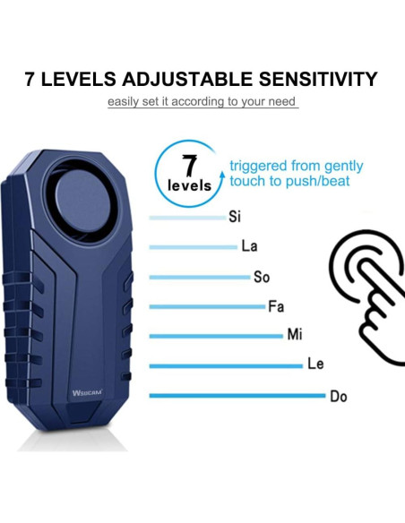 Alarma Antirrobo Inalámbrica WSDCAM 113dB para Bicicleta