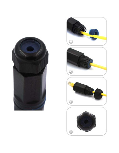 Acoplador RJ45 Impermeable VCE IP68 CAT6 Femenino 2-Pack