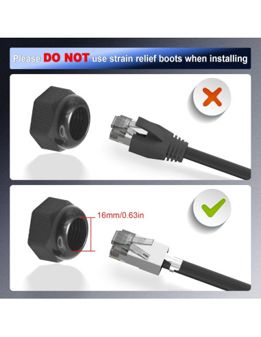 Acoplador RJ45 Impermeable VCE IP68 CAT6 Femenino 2-Pack