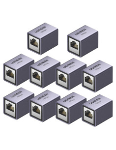 Extensor Ethernet UGREEN 10Gbps 10 Acopladores Cat8 Cat7 Cat6