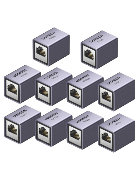 Extensor Ethernet UGREEN 10Gbps 10 Acopladores Cat8 Cat7 Cat6