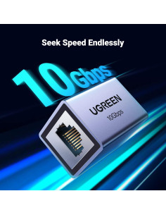 Extensor Ethernet UGREEN 10Gbps 10 Acopladores Cat8 Cat7 Cat6 2