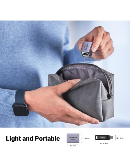 Extensor Ethernet UGREEN 10Gbps 10 Acopladores Cat8 Cat7 Cat6