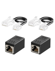 Adaptador RJ45 a RJ11 Uvital - Paquete de 4, Conexión Teléfono