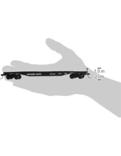Carro plano HO Bachmann 1.3m Northern Pacific con ruedas RP25 2