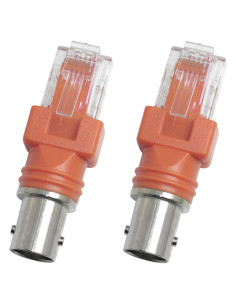 Adaptador BNC a RJ45 LUORNG 2PCS Conector Cobre Puro